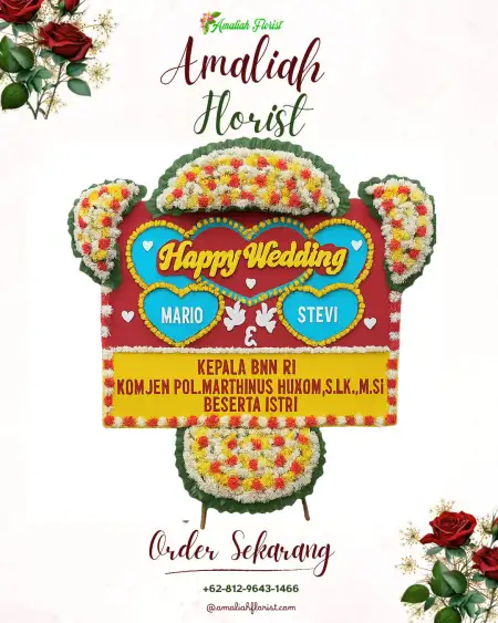 Papan Bunga Pernikahan Sindangangin